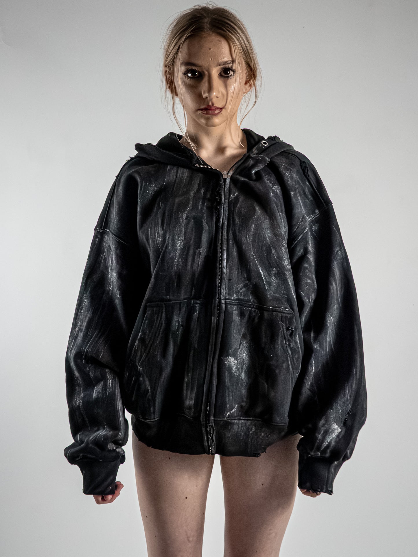 White ash Zip hoodie