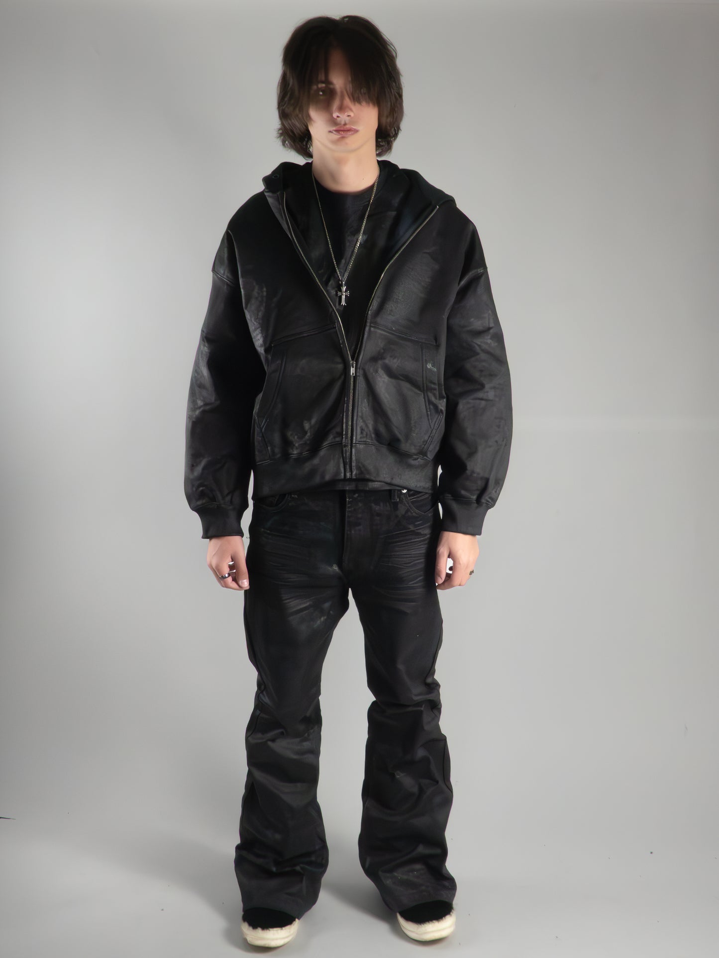 Metalic Zip Hoodie
