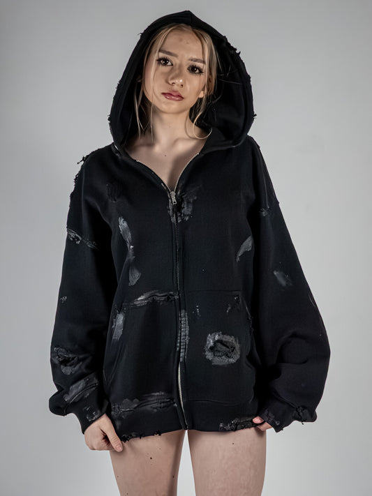 Destroyed Zip Hoodie