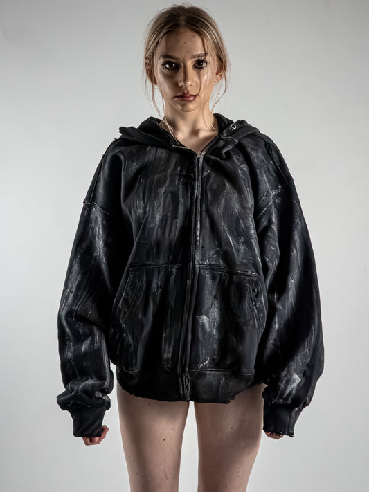 White ash Zip hoodie
